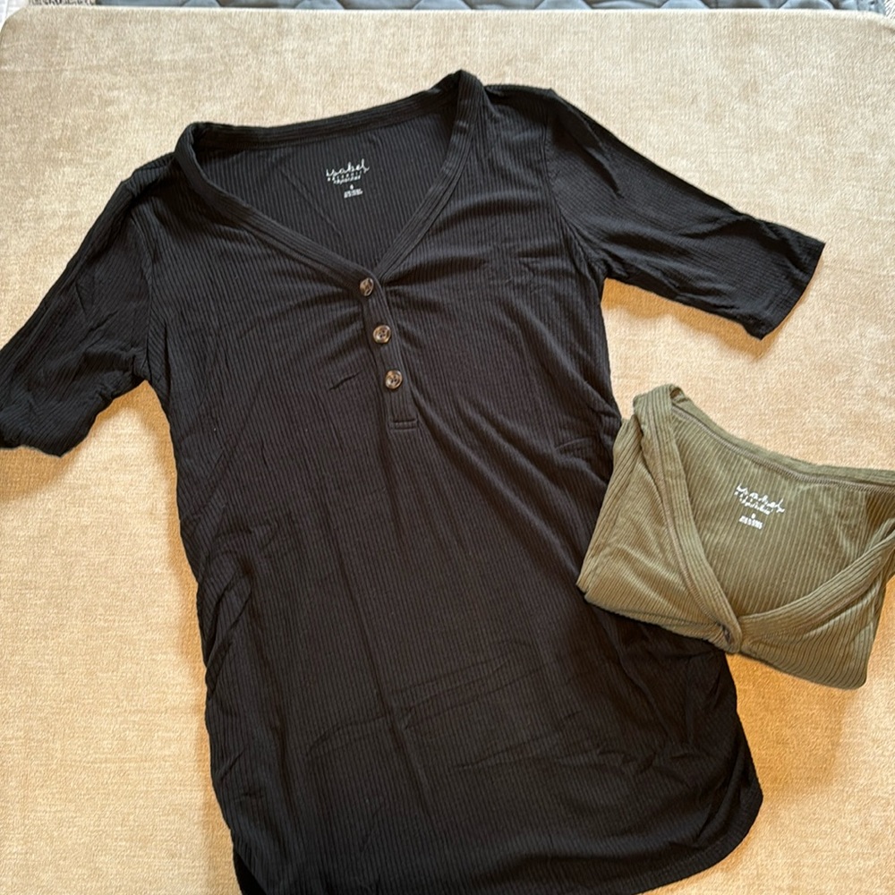 Isabel Maternity Ribbed Tee Bundle